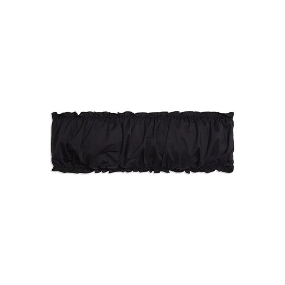 WeWoreWhat Scrunchie Bandeau Bikini Top Womens Size M Solid Black Nylon Swim - Picture 1 of 7